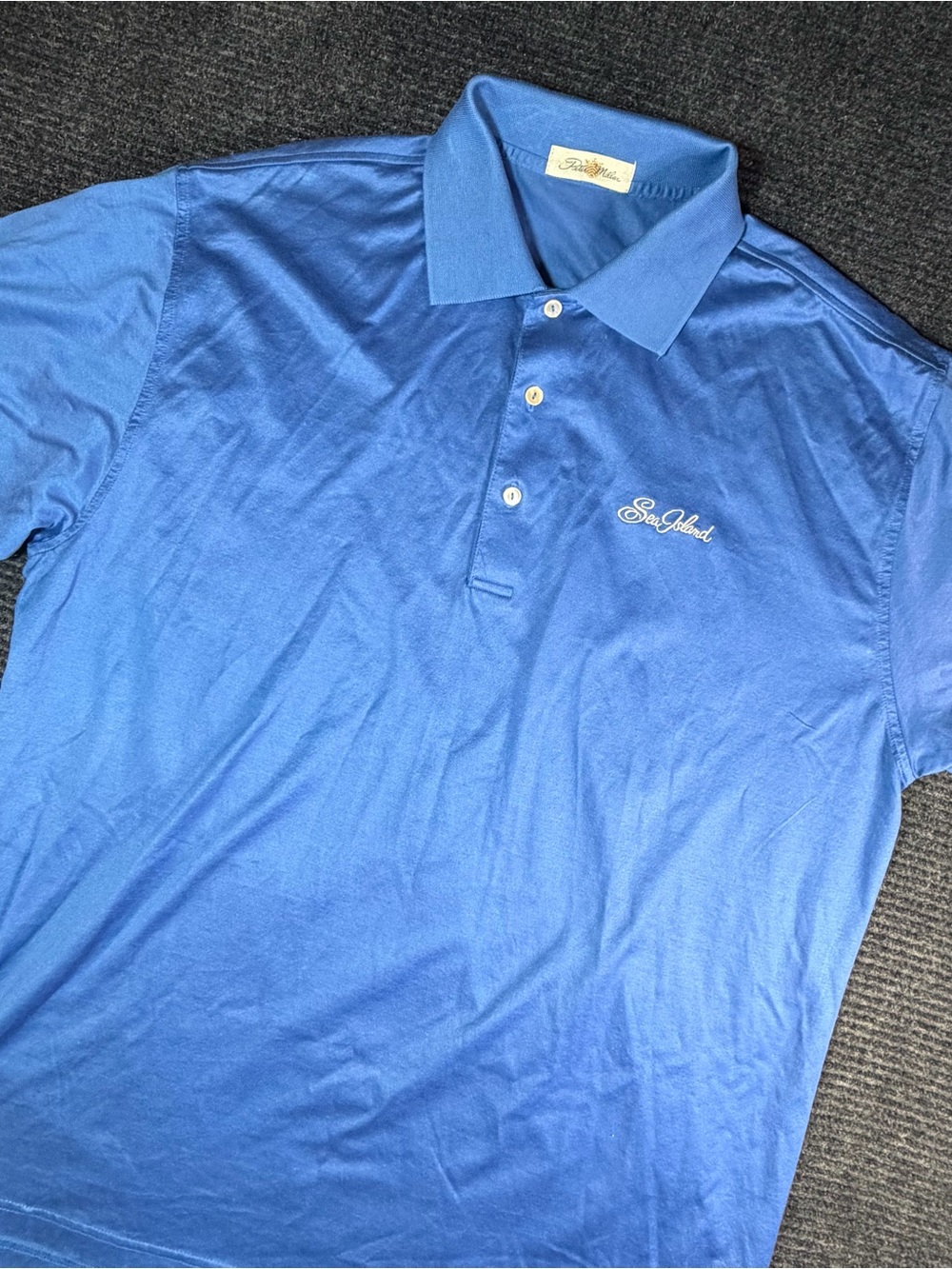 Men's Peter Millar Sea Island Blue Polo Shirt